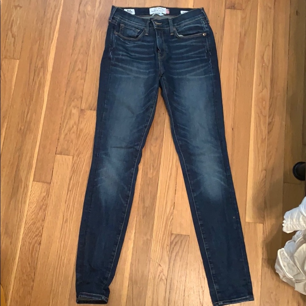 Dark wash jeans straight leg